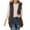 Brown, variant on ZyeKqe Womens Sherpa Coat Vests Fuzzy Fleece Open Front Hooded Cardigans Fall Winter Outwear Jackets with Pockets
