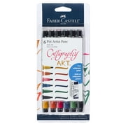 Faber-Castell Pitt Artist Pen Calligraphy, Assorted, (6 Art Markers)