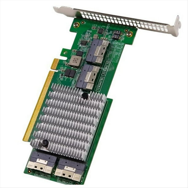 Tarjeta de Expansión PCIe 3.0 X16 PLX8749, Módulo Gráfico Integrado Compatible Sin División, Tarjeta de Expansión M.2 NVMe SSD U.2