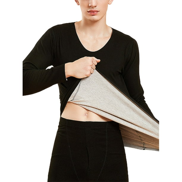 MAWCLOS Women Ultra Soft 2 Pieces Thermal Underwear Base Layer Long Sleeve  Johns Set Black-A 3XL 