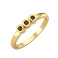 thumbnail image 2 of Round Shape Smoky Quartz Stackable Women Ring 925 Sterling Silver Gold Vermeil Delicate Jewelry, 2 of 4