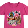 thumbnail image 3 of Star Wars - Chewie Stickers - Toddler And Youth Girls Fitted Short Sleeve Tee, 3 of 5