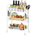 thumbnail image 4 of 5-Tier Rolling Kitchen Cart with Baskets, Stackable Wire Storage Organizer, Movable for Pantry, Bathroom, Laundry, No Tools Assembly, 4 of 8