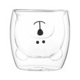 thumbnail image 1 of Billuyoard Taza de café de doble capa, taza de cristal de leche de té de oso, aislamiento transparente Anti-escaldado de animales para vino, Type2 NO2, 1 of 6