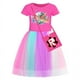 thumbnail image 4 of Roblox-vestido rosa de dibujos animados para niñas, malla de encaje, estrella, dulce estampado, manga corta, navidad, regalos de cumpleaños, 4 of 5