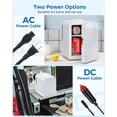 thumbnail image 7 of KNDKO Mini Fridge, Portable RV Refrigerator, 4 L/6 Can Compact Personal Cooler with Stainless Steel Door, 12V AC/DC, Option for Skincare, Makeup, 7 of 7