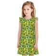 thumbnail image 1 of Balery Kiwi Fruits Summer Camisón de princesa para niñas, pijama de algodón con mangas abullonadas, suave y bonito.-X-Large, 1 of 6
