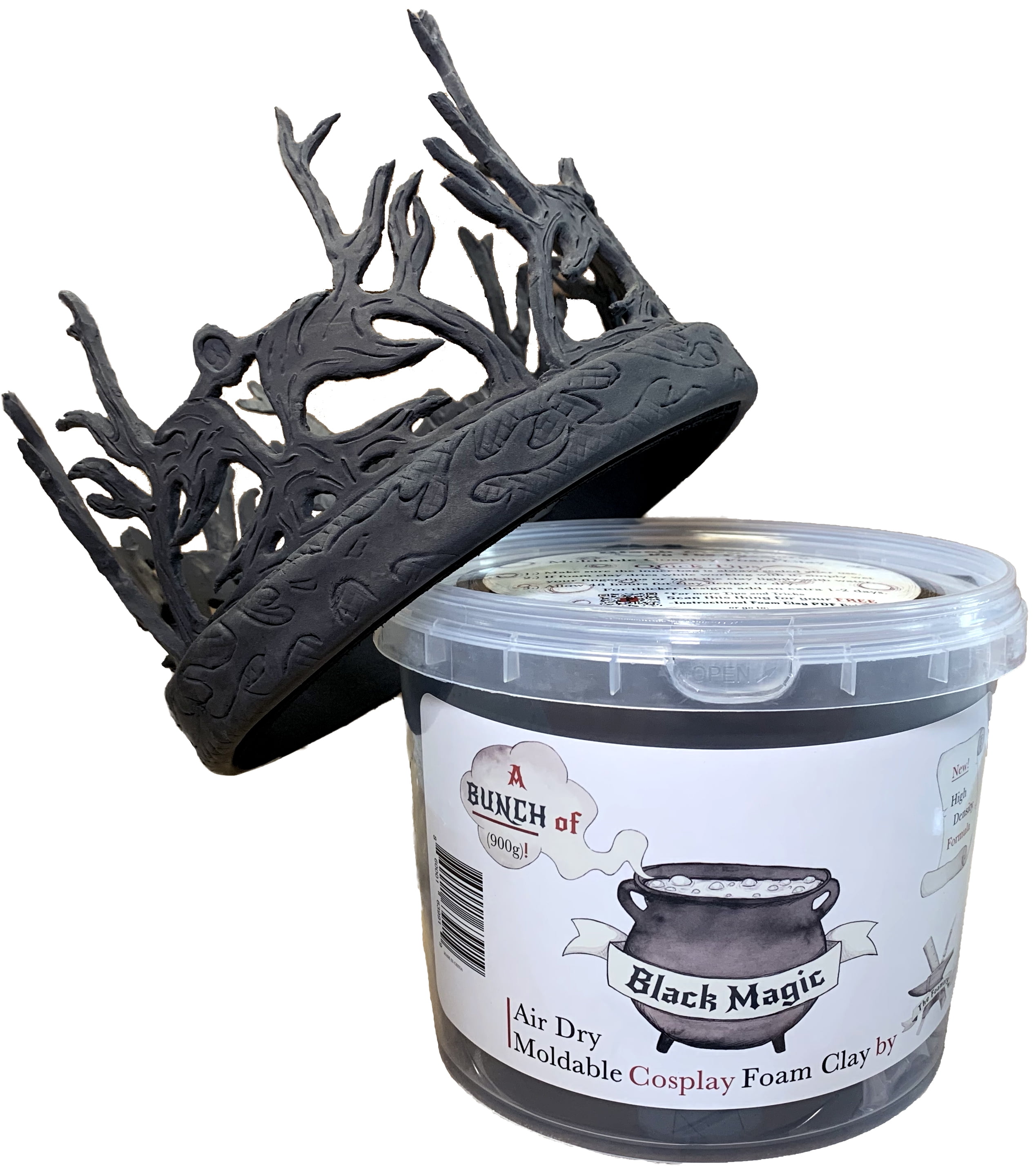 Moldable Cosplay Foam Clay (Black) 900g by The Foamory High Density