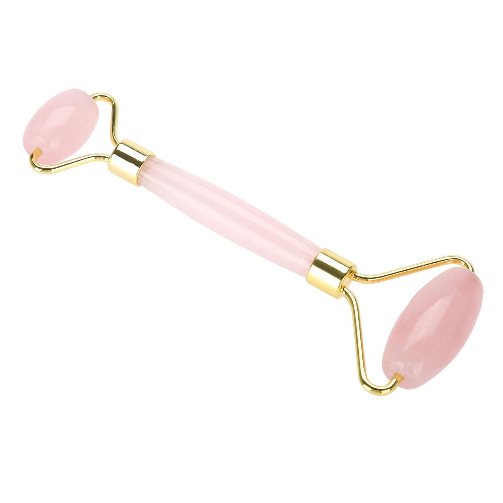 Sarapandan Jade Roller Natural Rose Crystal Double-end Face & Eye Massage Anti Aging Guasha Massager