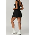 thumbnail image 6 of Osfvolr Womens High Neck Tennis Dress Sleeveless Wrap Skirt Built in Shorts Golf Athletic Dress Workout Rompers Advanced Black L, 6 of 7