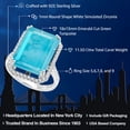 thumbnail image 2 of Gem Stone King 11.50 Ct Emerald Cut Green Turquoise 925 Sterling Silver Ring, 2 of 5