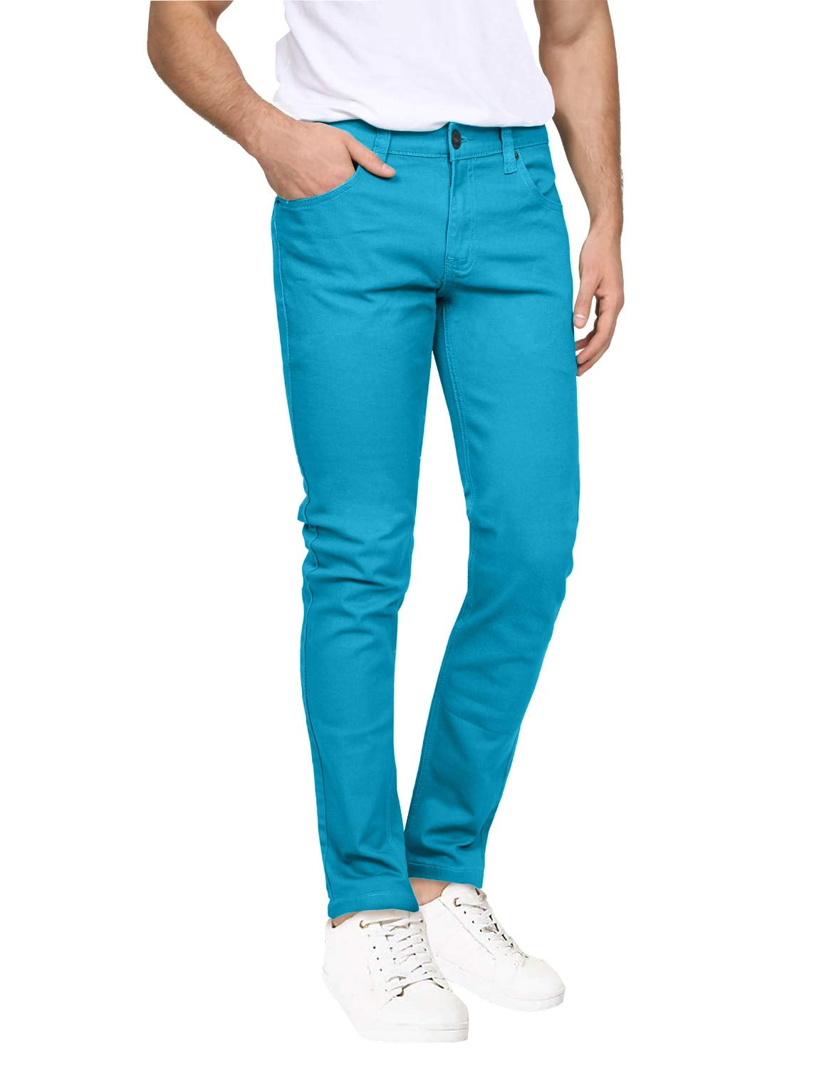 J. METHOD Men's Skinny Jeans Stretch Slim Fit Classic Basic Solid ...