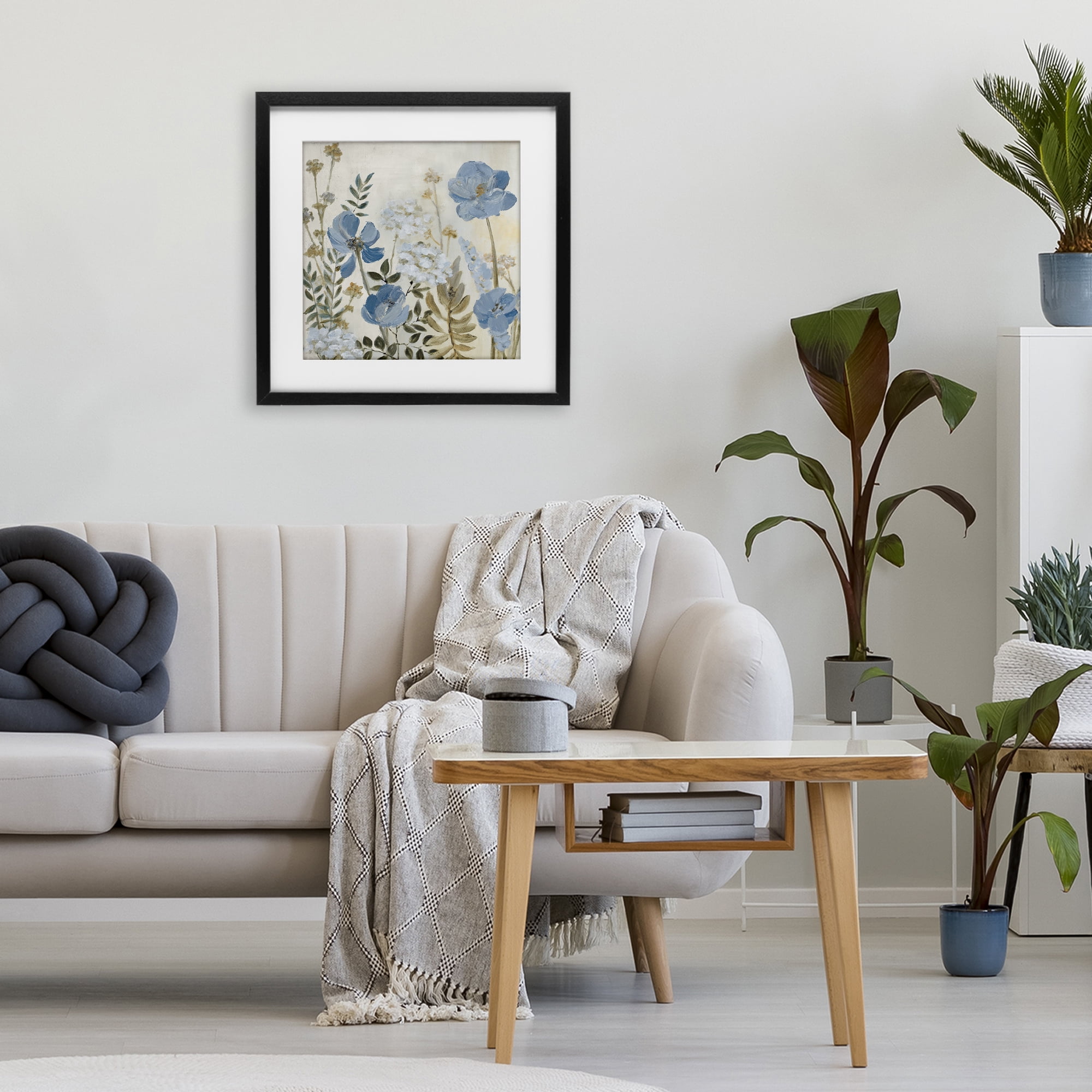 Stupell Industries Peaceful Blue Iris Garden Black Framed Print Under Glass, design by Lanie Loreth