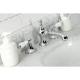 thumbnail image 4 of Kingston Brass KC7061PL Vintage Widespread Bathroom Faucet with Brass Pop-Up, Polished Chrome, 4 of 8