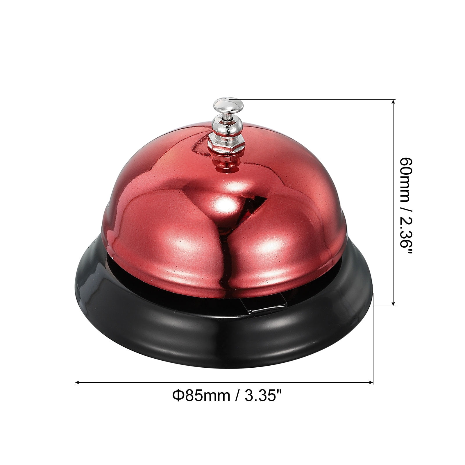 Unique Bargains  Desk Dinner Bell for Restaurants and Service in Settings 85x60 mm Red