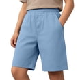 thumbnail image 6 of Liyamei Boys Athletic Shorts with Stretch for Summer Running Sports Size 5-16,Blue, 6 of 7