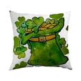 thumbnail image 2 of Decoraciones para el Día de San Patricio, Accesorios para el Día de San Patricio, Funda de almohada con sombrero de copa verde y moneda dorada, cojín decorativo para oficina, dormitorio, decoración de, 2 of 6