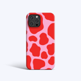thumbnail image 1 of Red And Pink Cow Print Iphone 16 Case,iPhone 15, 1 of 8