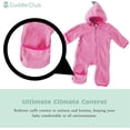 thumbnail image 6 of Cuddle Club One Piece Romper Hooded Fleece Onesie Jumper for Baby, Pink Gray Dino 4T, 6 of 6