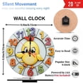 thumbnail image 3 of Cute Yellow Bird Wall Clock Decorative Piece 10-Inch Silent Wooden Wall Clock, Battery Operated (AA Batteries Not Included), Artistic Home Decor, 3 of 7