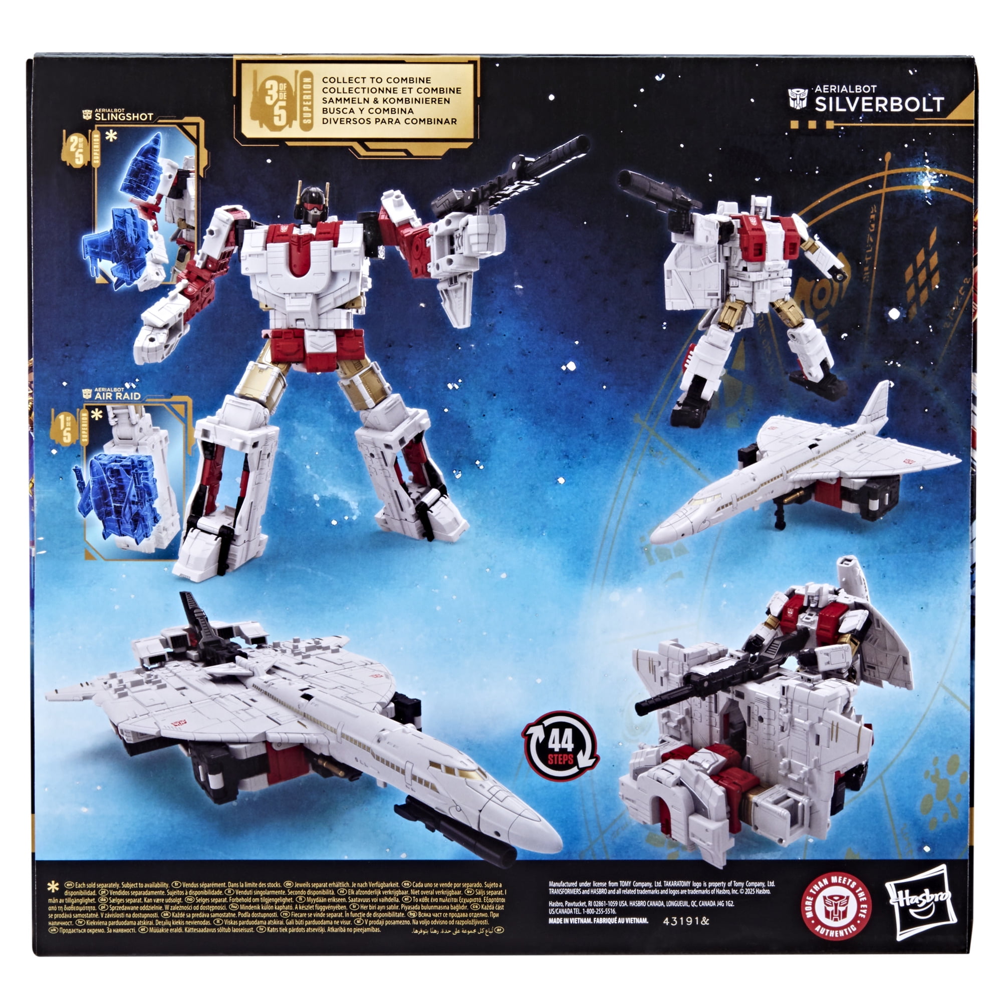 Transformers Age of the Primes Commander Class Aerialbot Silverbolt 7” Action Figure, 8+