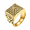 Gold, variant on Men's Pyramid Eye Signet Ring, 17mm Stainless Steel Ancient-Inspired Statement Style, Sizes 8-13, Two Color Options, Everyday Wear, Birthday or Holiday Gift for Him