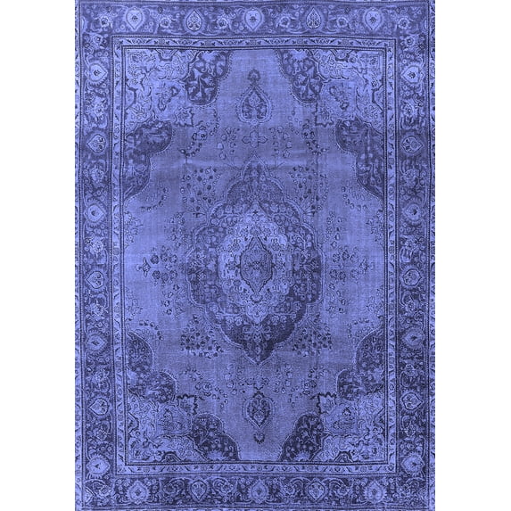 Ahgly Company Indoor Rectangle Oriental Blue Industrial Area Rugs, 3' x 5'