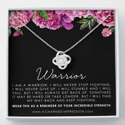 Infertility Miscarry Gift, Depression, Mental Health, Strength Necklace, Fertility Wish, Cancer Survivor Necklace, Breast Cancer Survivor