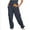 Navy, variant on Zuesphe Womens Pants Elastic Waist Short Capri Pants for Women Stretch Waist Womens Flowy Pants Boho Cargo Pants Women Work My Orders