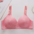 thumbnail image 2 of iHPH7 Pushup Bras for Women Full Coverage Push Up Bralettes Wirefree Bra Full Support Lift Bralette Soft Wireless Bralette V Neck Bra Everyday Bralettes Watermelon Red M, 2 of 9