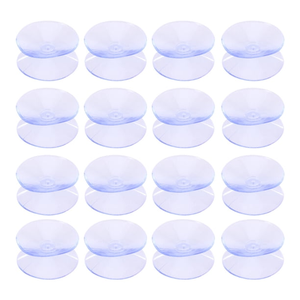 BRIGHTFUFU 48Pcs 30mm Almohadillas de goma de succión de doble cara transparentes para ventosas de silicona de vidrio sin ganchos