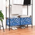 thumbnail image 3 of Yayeee Foldable Storage Basket for Shelves with Handles Set of 2 Waterproof Cloth Bins, Green Dots, 3 of 7