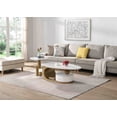 thumbnail image 3 of NEW Modern Nesting Golden Coffee Table Set of 2 End Table for Living Room, Oval and Round Table Set, 3 of 9