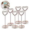 thumbnail image 2 of 12 Uds. Soporte alto para tarjetas, soporte para números de mesa, soporte para tarjetas de mesa, soportes para números de mesa con forma de corazón, Clips para notas y fotos, 2 of 4