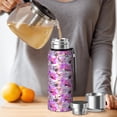 thumbnail image 4 of Modern 20oz Stainless Steel Thermal Bottle with Tea Filter and Cup Lid, Vacuum Insulated Coffee Mug with 316L Inner Liner, Leakproof Travel Thermos for Office, Commute & Outdoor, 4 of 7
