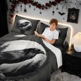 thumbnail image 4 of Erosebridal Halloween Raven Queen Sheets, Gothic Branch Queen Sheet Sets, Black Gray, Black Reversible, 4-Piece, 1 Flat Sheet, 1 Fitted Sheet and 2 Pillowcases, 4 of 6