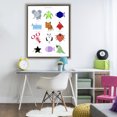 thumbnail image 2 of Stupell Industries Creative Animal Shapes Chart Brown Framed Floater Canvas Wall Art design by Carla Daly, 31 x 25, 2 of 9