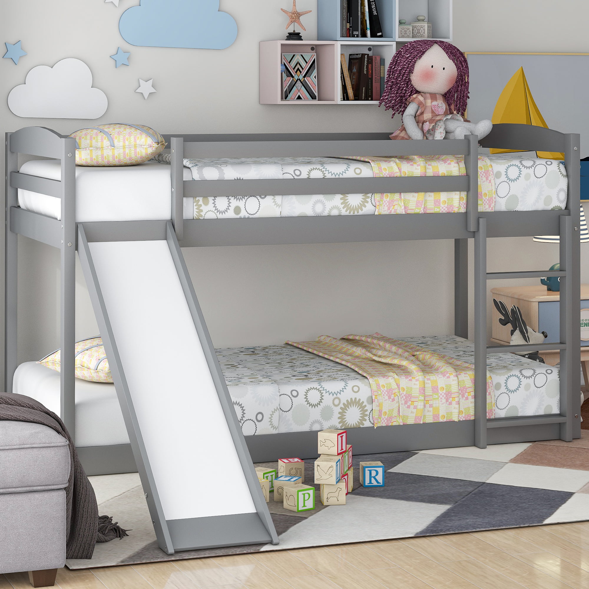 Bunk Bed With Slide Kids Beds, Replacement Slide For Bunk Bed