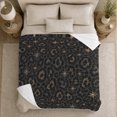 thumbnail image 4 of Mystical Celestial Animal Print Spots Starry Night, Mystical Celestial Art Scene, Warm Flannel Blanket for Cabin and Lodge, Wildlife Lovers Valentine's Day Gift, Fantasy Home Decor, 4 of 7