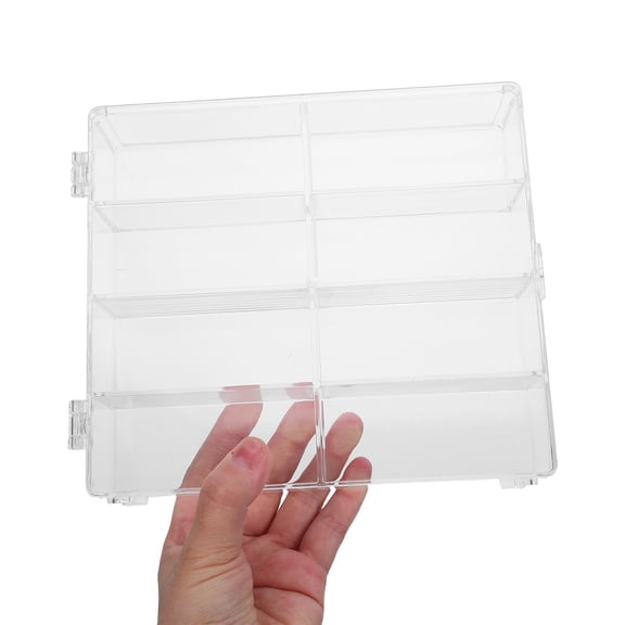 WEAVILUX Clear Plastic Display Case with Magnetic Door for Model Car Storage and Collectibles