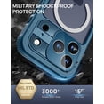 thumbnail image 5 of Magnetic IP68 Waterproof Dustproof Phone Case for iPhone 17 / 18 Pro Max (6.9"), Heavy Duty Full-Body Rugged Protective Cover with Built-in Screen Protector,Blue, 5 of 5