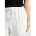thumbnail image 2 of Time and Tru Women's Tapered Linen Blend Pants, Sizes XS-XXXL, 2 of 3