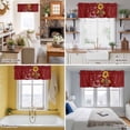 thumbnail image 5 of Red Sunshine Sunflower Kitchen Curtain Valances for Windows Farmhouse Short Curtains, Pastoral Bees Farmhouse Floral Rod Pocket Valance Curtain for Bedroom Cafe Living Room 60"x18", 5 of 8