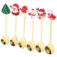 thumbnail image 3 of CIMAXIC christmas 6Pcs Christmas Coffee Spoons Xmas Stirring Spoons Christmas Gift Spoons Metal Dessert Spoons,6.5"X0.79"X0.79", 3 of 4