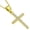 Yellow, variant on 925 Sterling Silver Clear CZ Religious Cross Pendant Necklace, 18"