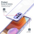 thumbnail image 4 of for Samsung A51 4G Luxury case, Hybrid Soft Silicone Bumper & Crystal Clear Hard PC Back,3 in 1 Military Drop Protection Transparent, Camera Lens Protection Case for Samsung Galaxy A51 4G,Purple, 4 of 7