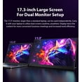 thumbnail image 3 of 144HZ Gaming Monitor, UPERFECT 17.3" 2K Portable Monitor HDR FreeSync IPS Screen w/VESA for Esports Switch PS5 Xbox Steam Deck - ZX173BQ, 3 of 10