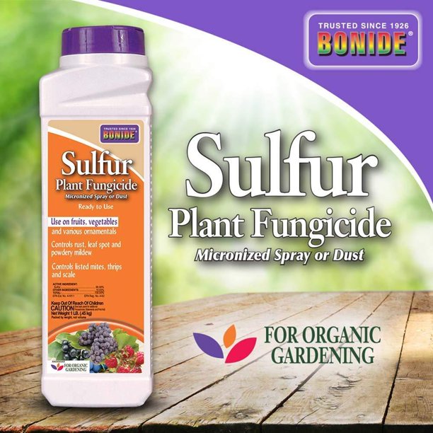(BND141) Sulfur Plant Fungicide, Organically Controls Rust, Leaf Spot and Powdery Mildew (1 lb