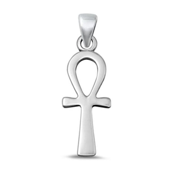 Sterling Silver Ancient Egyptian Ankh Symbol Of Life Pendant .925 New Jewelry Female Unisex
