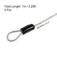 thumbnail image 2 of Security Cable 2.5mm x 1m/3.3ft Coated Luggage Lock Wire Rope with Double Loop, Clear, 3 Pack, 2 of 5